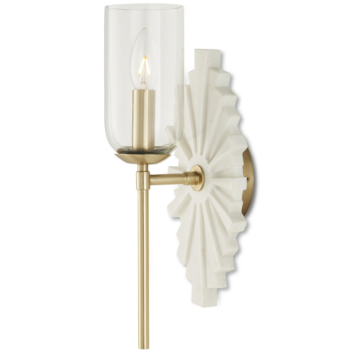 Currey & Company Benthos White Wall Sconce Wall Sconces currey-co-5800-0026 633306052710