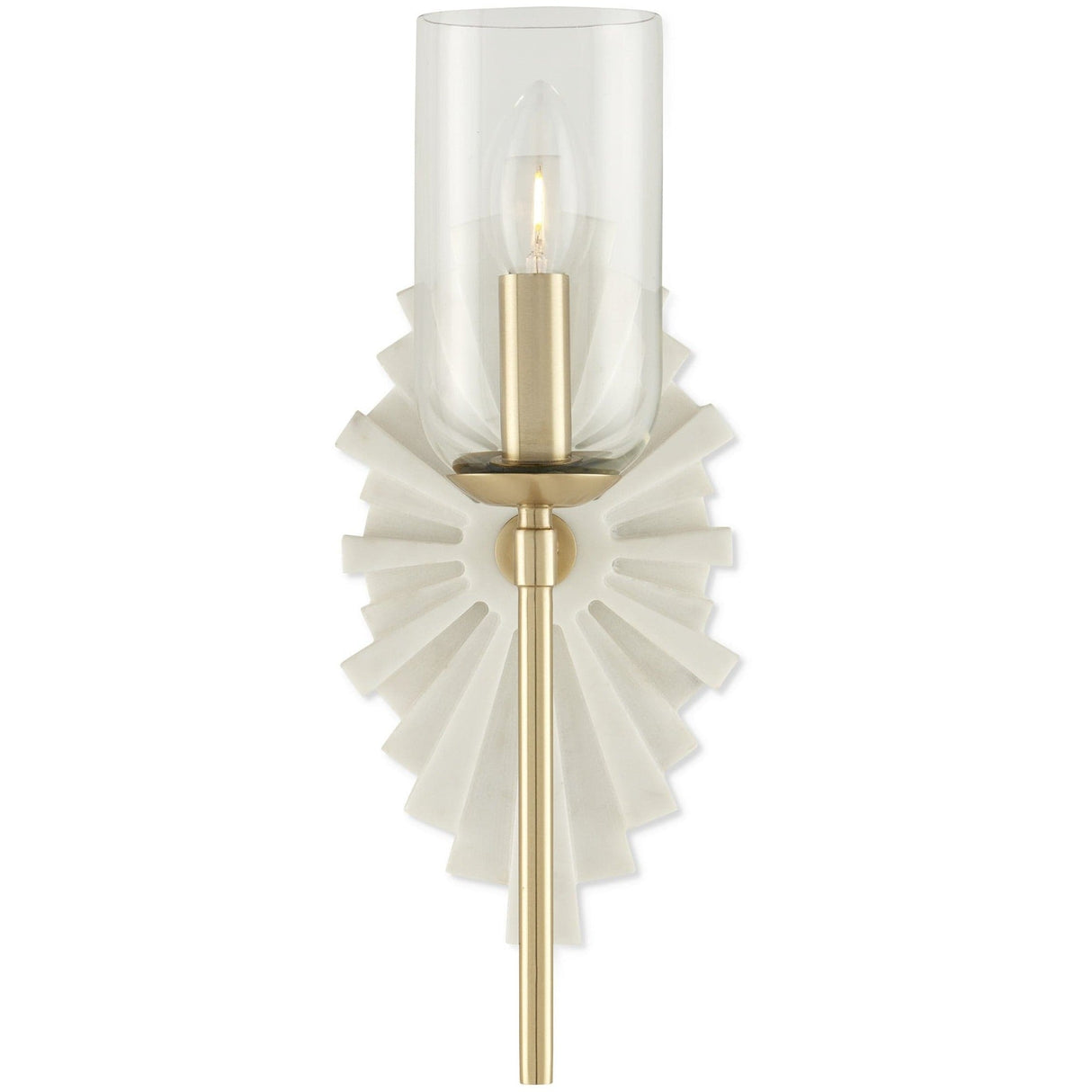 Currey & Company Benthos White Wall Sconce Wall Sconces currey-co-5800-0026 633306052710