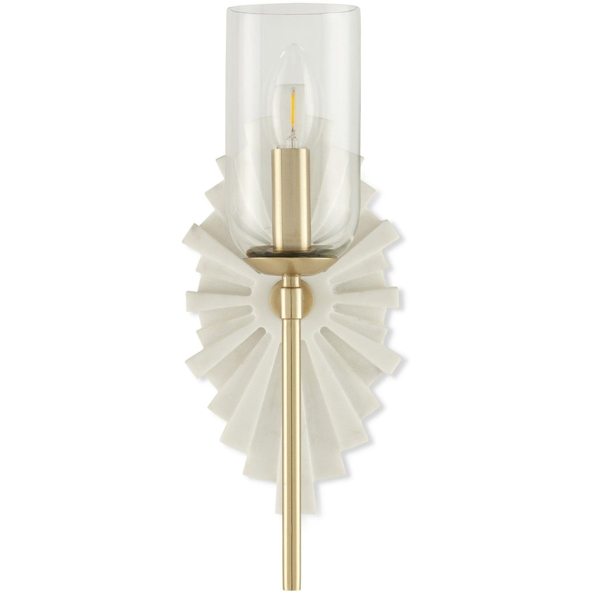 Currey & Company Benthos White Wall Sconce Wall Sconces currey-co-5800-0026 633306052710