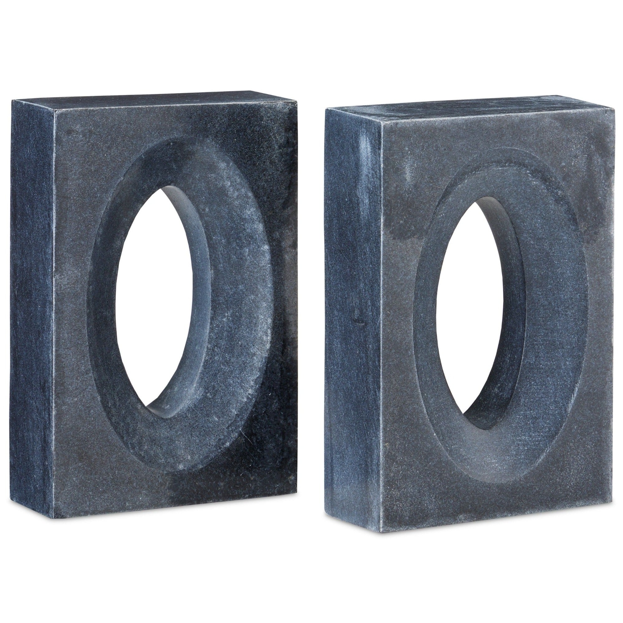 Currey & Company Demi Travertine Bookends - Thumbnail 2