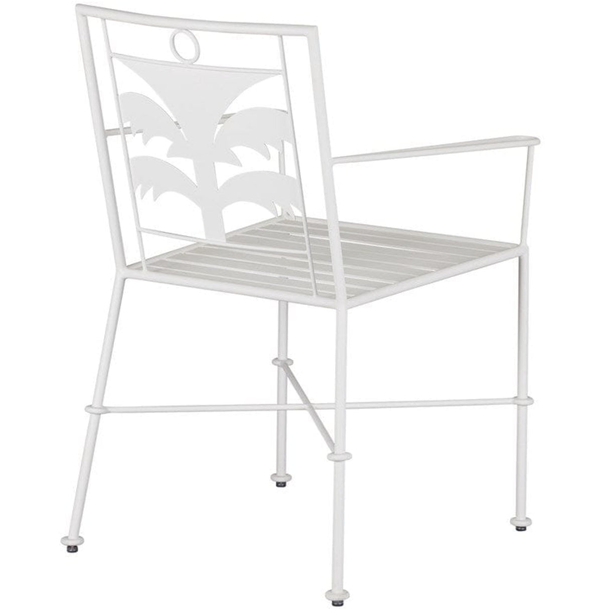Currey & Company Las Palmas White Armchair Chair 4000-0165