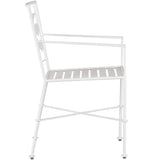 Currey & Company Las Palmas White Armchair Chair 4000-0165