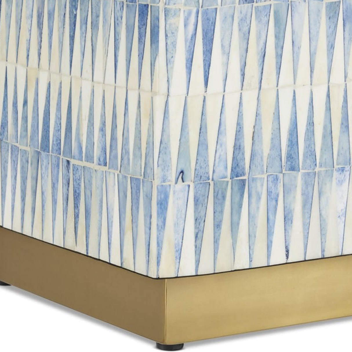 Currey & Company Nadene Blue & White Accent Table