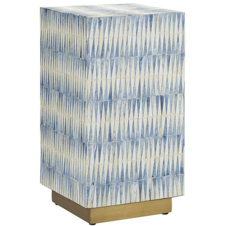 Currey & Company Nadene Blue & White Accent Table