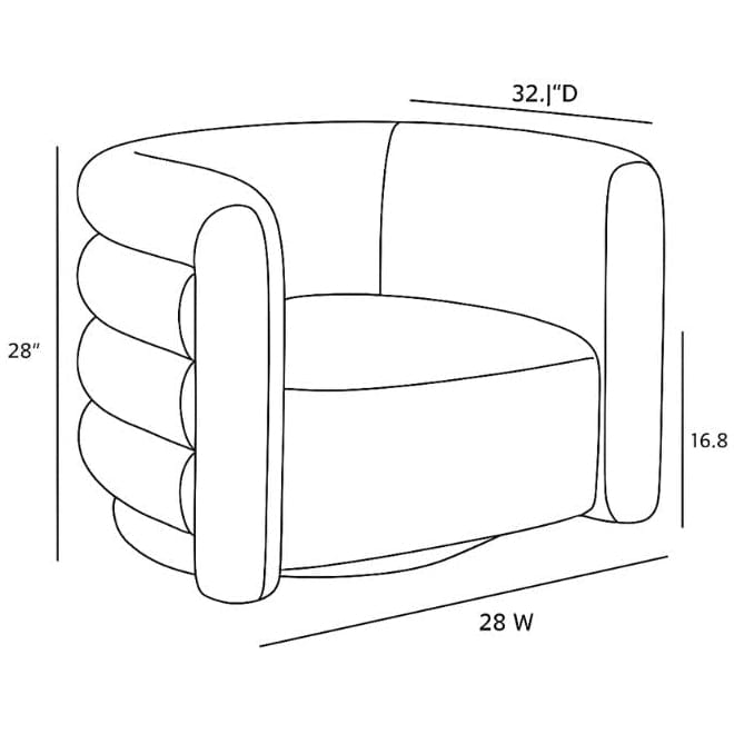 Curva Swivel Accent Chair Occasional + Accent Chairs