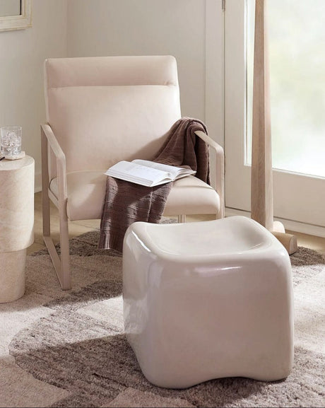 Cushion Concrete Stool/Side Table Ottomans + Stools