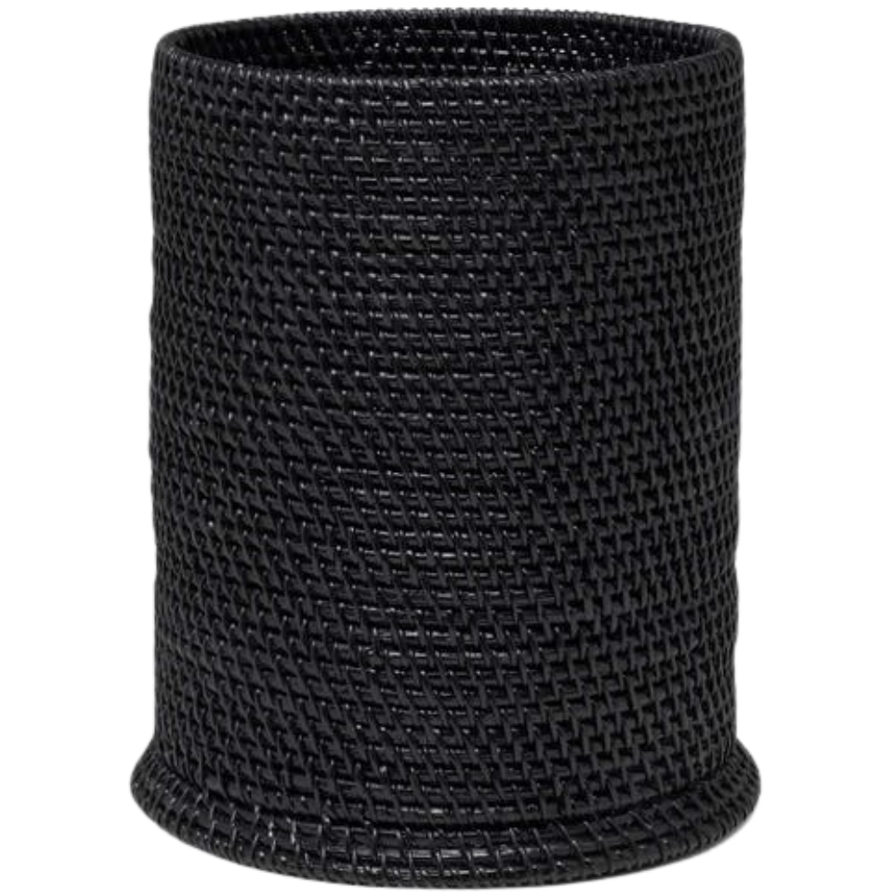 Dalton Round Wastebasket Decorative Objects 01DALT-TBLK-WBRD