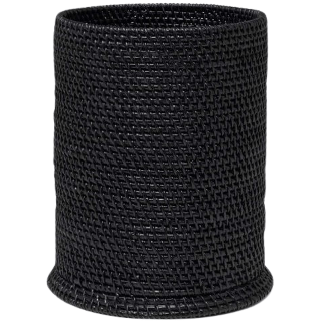 Dalton Round Wastebasket Decorative Objects 01DALT-TBLK-WBRD