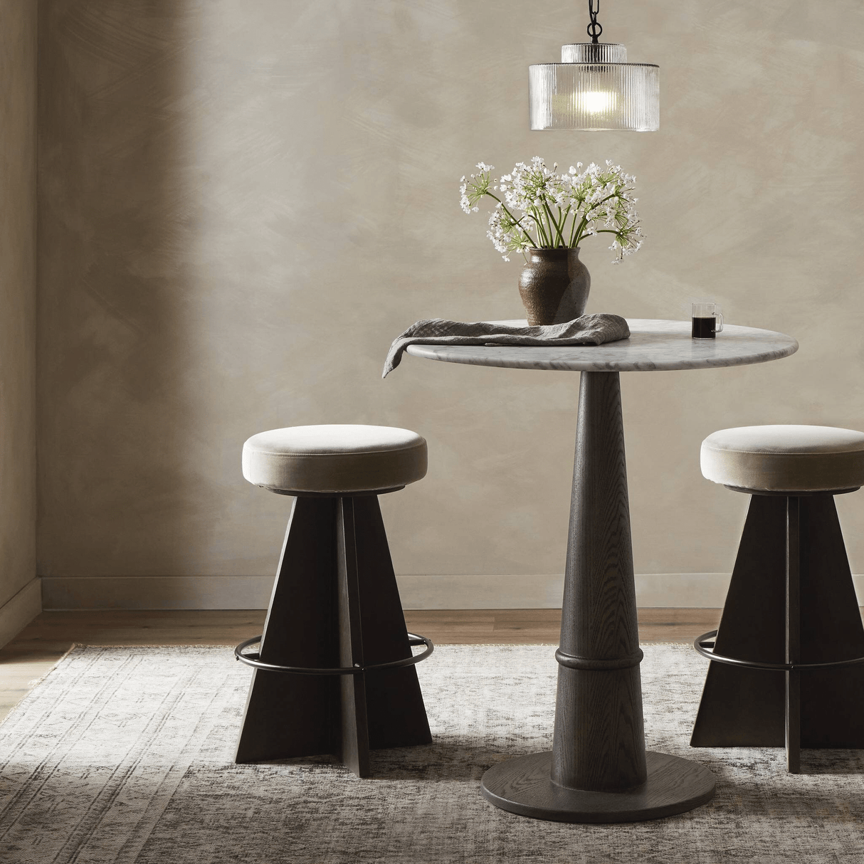 Damon Swivel Counter + Bar Stool Chair