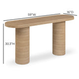 Darcy 59" Concrete Indoor/Outdoor Console Console Tables