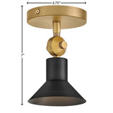Dom Adjustable LED Sconce Sconces 48490HB-BK 640665923766