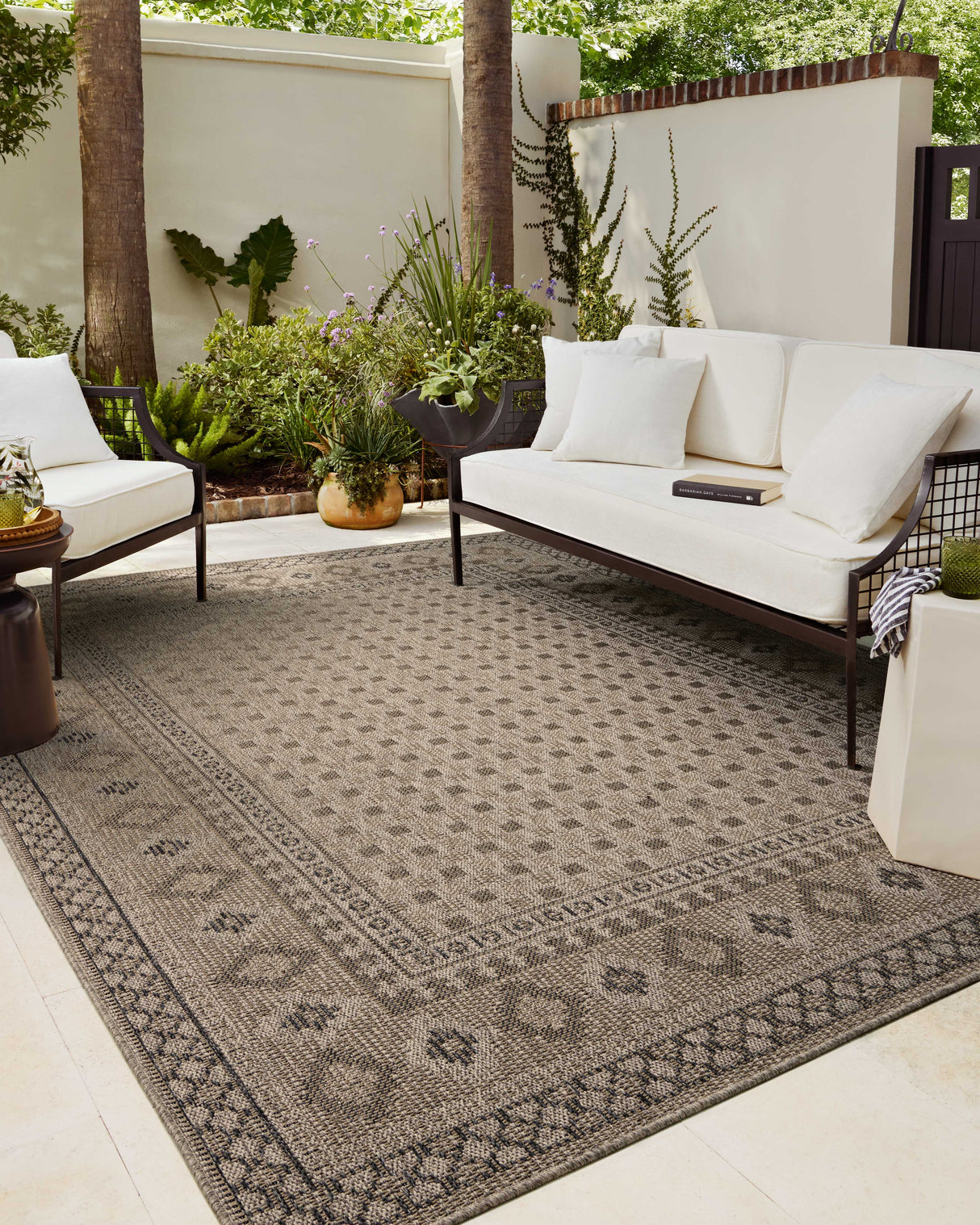 Dove/Charcoal Providence Indoor/Outdoor Rug Outdoor Rug