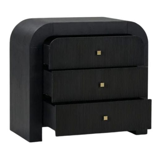Drew Arched 3-Drawer Nightstands + Bedside Tables