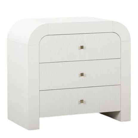 Drew Arched 3-Drawer Nightstands + Bedside Tables