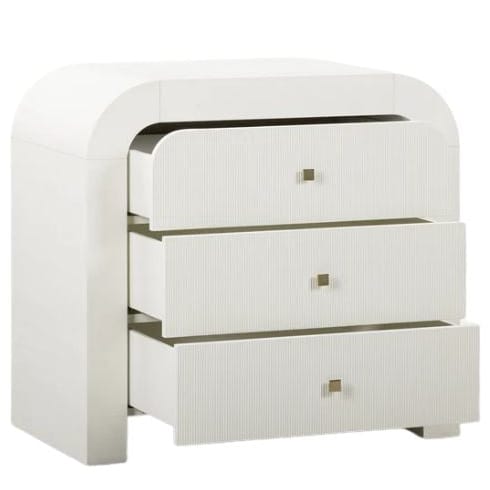 Drew Arched 3-Drawer Nightstands + Bedside Tables