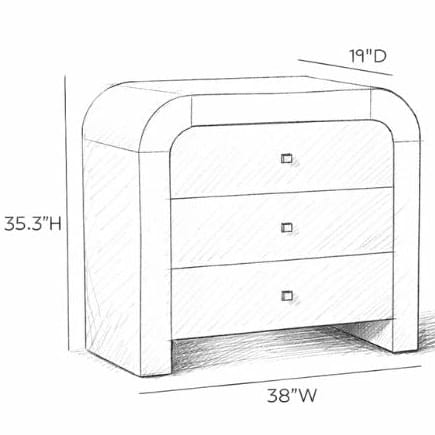 Drew Arched 3-Drawer Nightstands + Bedside Tables