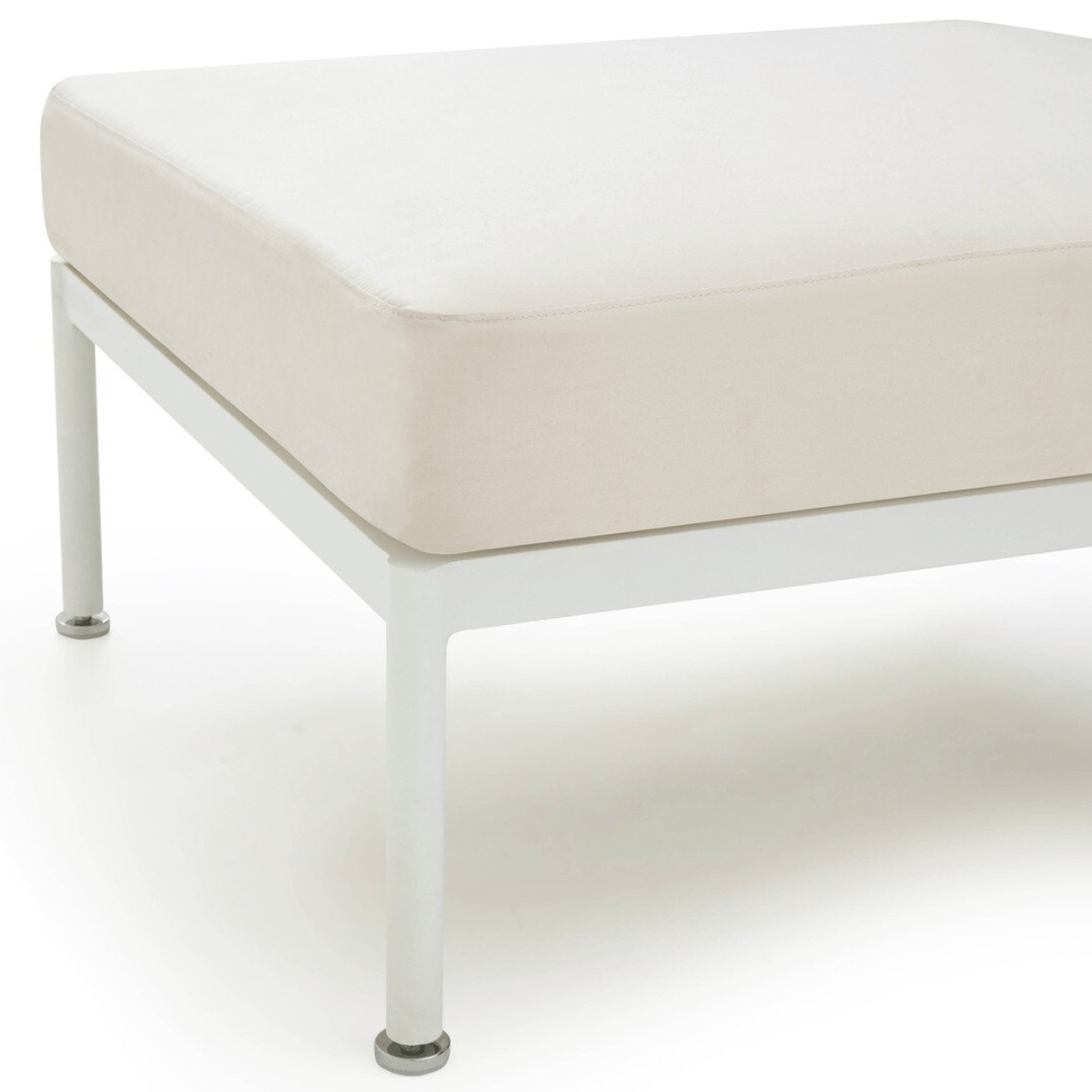 Dunes Cream Outdoor Ottoman Outdoor Furniture TOV-O68966