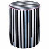 Dylan Ceramic Modern Stripes Print Indoor/Outdoor Stool Outdoor Furniture TOV-OC68776