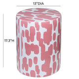 Dylan Ceramic Pink Strokes Print Indoor/Outdoor Stool Outdoor Furniture TOV-OC68775