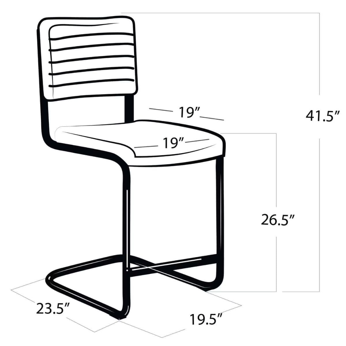 Dylan Counter + Bar Stool (Set of 2) Stool