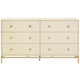 Echo Shagreen 6 Drawer Dresser Dressers TOV-B54726 793580648235