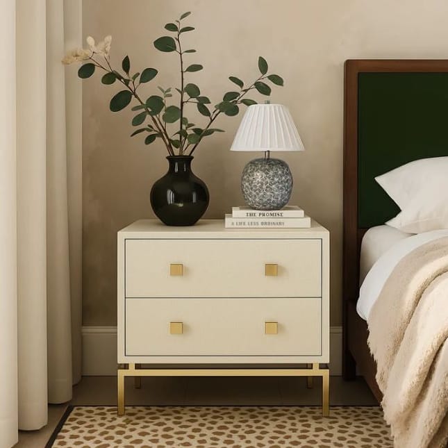 Echo Shagreen Nightstand Nightstands + Bedside Tables