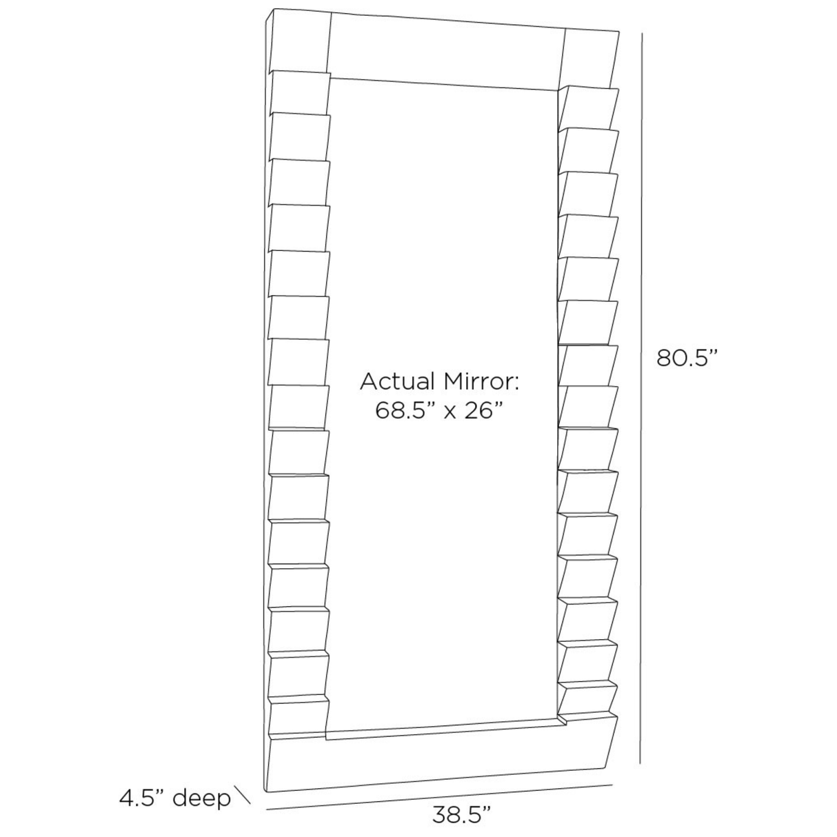 Elkins Floor Mirror Mirror WMI38 796505004017