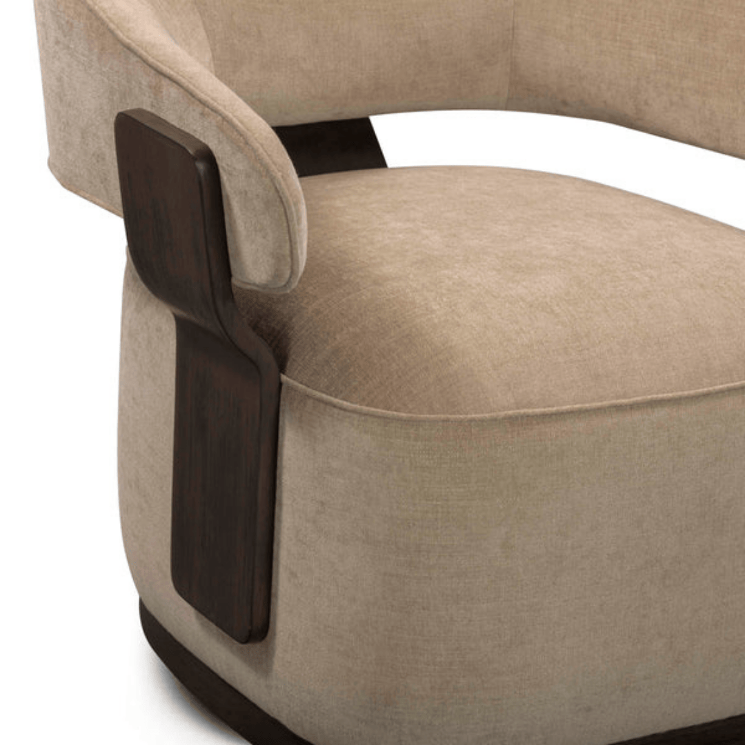 Ellery Linen Chenille Swivel Accent Chair Occasional + Accent Chairs