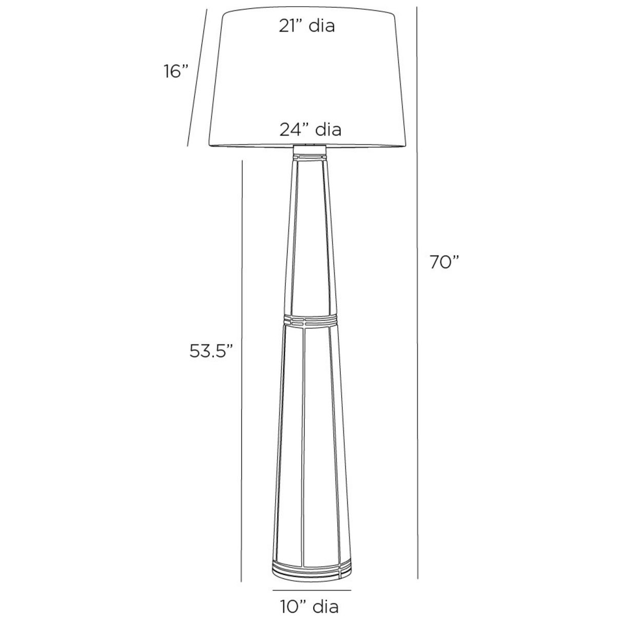 Elmhurst Floor Lamp Lamps PFI08-SH052 796505695949