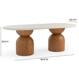 Faith Indoor/Outdoor Long Dining Table Outdoor Furniture TOV-D54510 793580642622