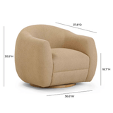 Felicity Boucle Swivel Chair Swivel Chair