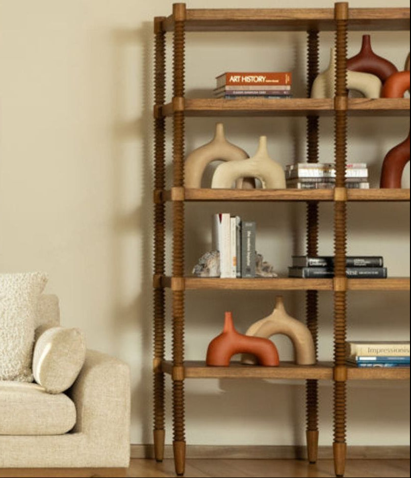 Fernandez Bookcase Bookcases, Tall Cabinets + Shelving DOV11732-BRWN