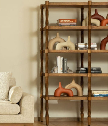 Fernandez Bookcase Bookcases, Tall Cabinets + Shelving DOV11732-BRWN