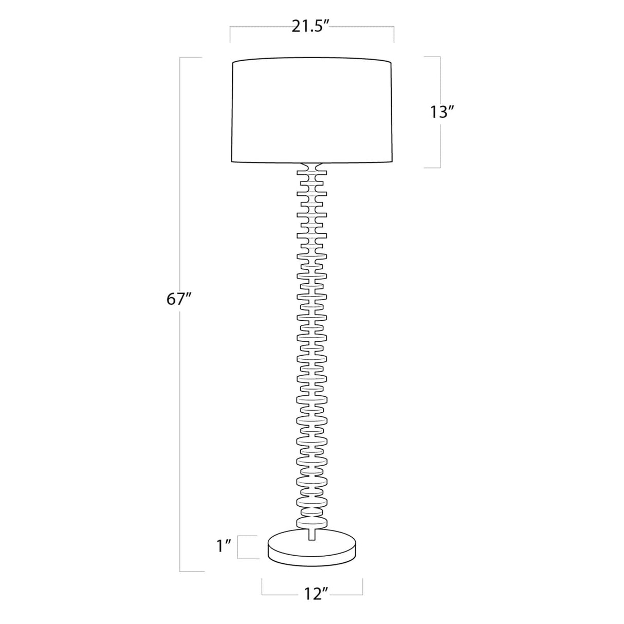 Fishbone Floor Lamp Lamp 14-1020EB 844717027666