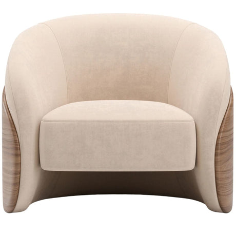 Fleur Wood Back Lounge Chair Occasional + Accent Chairs UPH-425V-134-A 662896062007