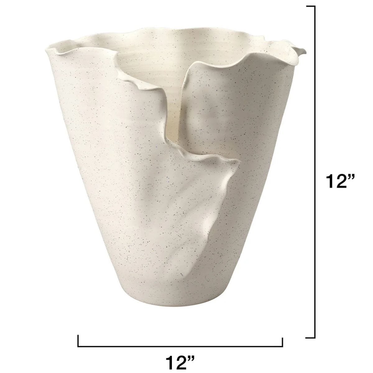 Flounce Vase Vases + Urns 7FLOU-VAWH
