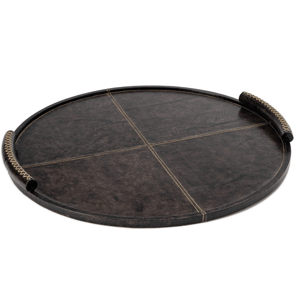 Forte Leather Tray Pillow & Decor 20-1657BLK