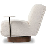 Four Hands Bronwyn Swivel Chair with Side Table Upholstered Swivel Chair