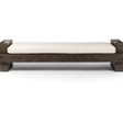 Four Hands Heavy Wood Accent Bench Wooden Bench four-hands-236084-001 801542146139