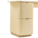 Francesca Yellow Peach 3-Drawer Desk Desk TOV-H69001