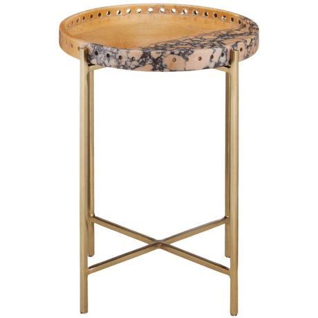 Freya Purple Breccia Accent Table Accent & Side Tables 4000-0211