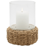 Gela Hurricane (Set of 2) Candle Holders 06GELA-NAT-SMHC