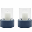 Girona Hurricane Set Candleholders 06GIRO-NVY-LGHC