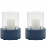 Girona Hurricane Set Candleholders 06GIRO-NVY-LGHC