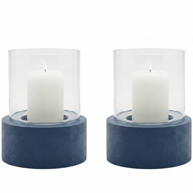 Girona Hurricane Set Candleholders 06GIRO-NVY-LGHC