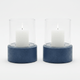 Girona Hurricane Set Candleholders 06GIRO-NVY-SMHC