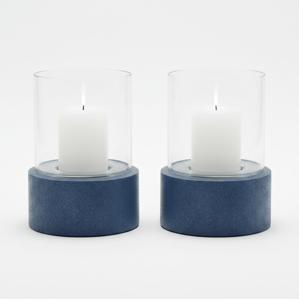 Girona Hurricane Set Candleholders 06GIRO-NVY-SMHC