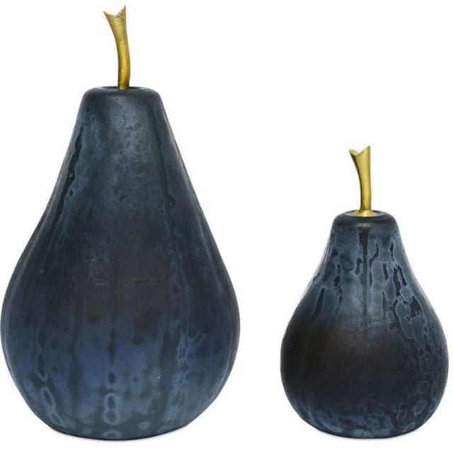 Glass Pear Set of 2 Decorative Object