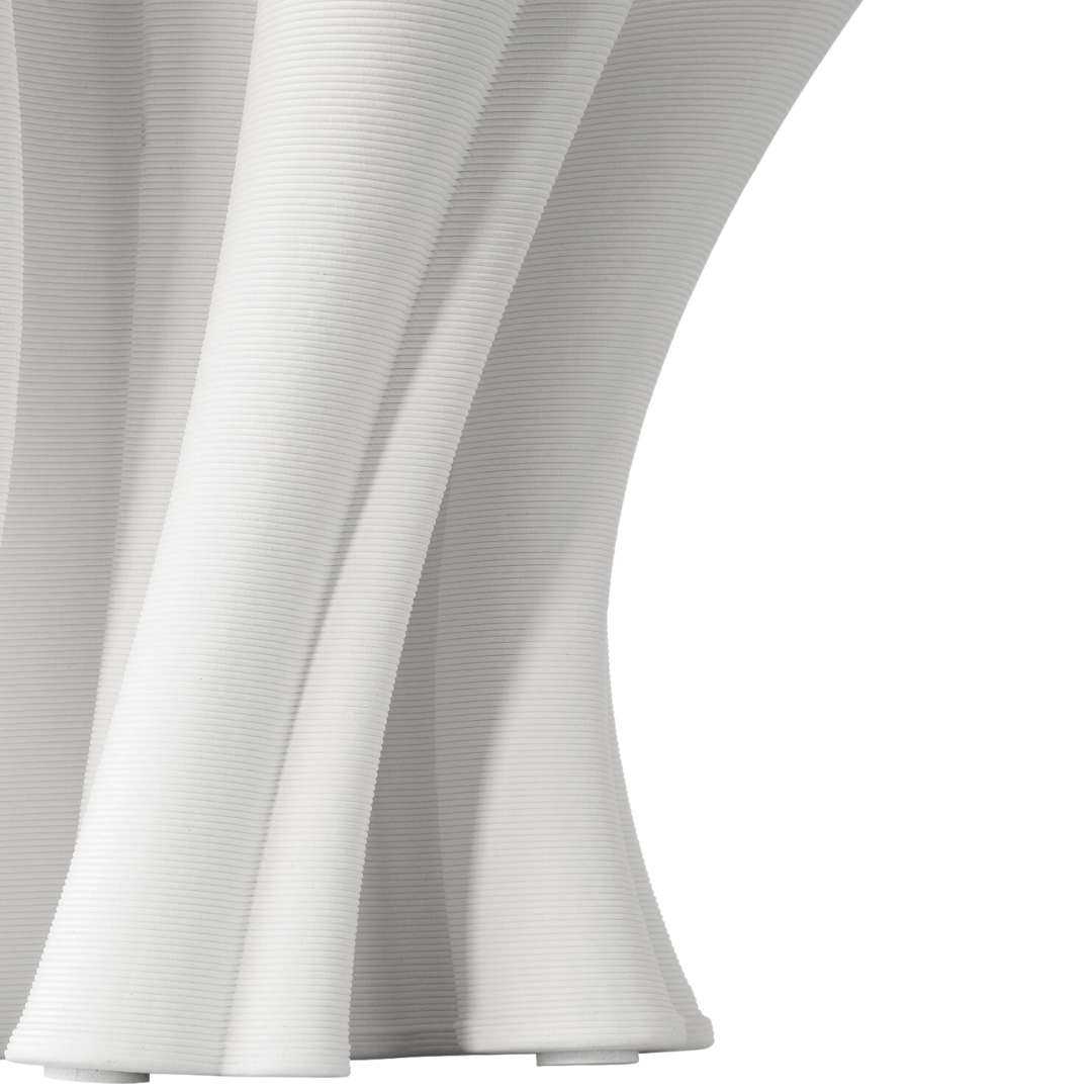 Godet Twist White Vase Vases 1200-0935