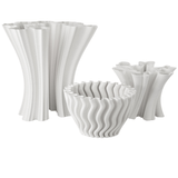 Godet Twist White Vase Vases 1200-0935